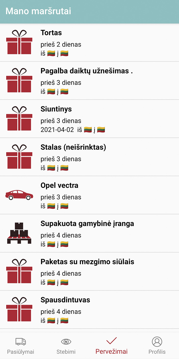 SOSVAN - mobili programėlė